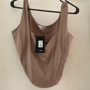 Brown crop top shirt